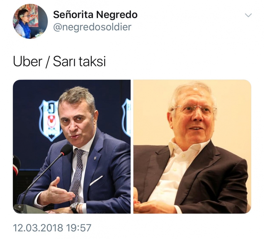 “Sarı taksi / UBER” Beşiktaş taraftarı da boş durmadı. İşte birbirinden değişik kıyaslamalar 1