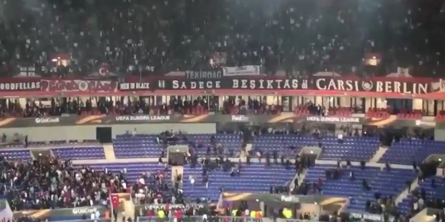 İşte Lyon maçında Türklere saldırının görüntüleri (VİDEO)